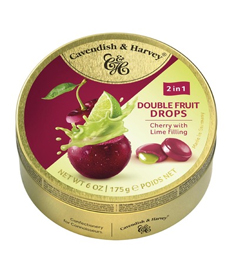 Double Fruit Drops - Cherry with Lime Filling