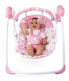 Baby Swing W/Toy Bar Red