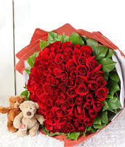 99 Roses Bouquet: Heartiest Love