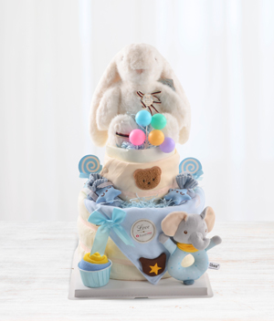 Diaper Cake - Long Ear Bunny (Beige)